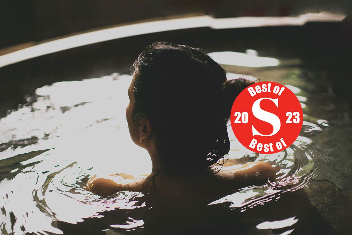 Woman bathing in a hot spring (Getty Images/Jesus Sierra)