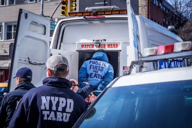 Climate activist getting arrested