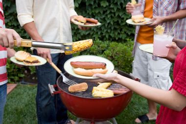 Friends having a BBQ